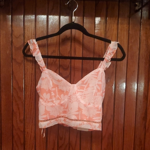 Kendall & Kylie Tops - Kendall & Kylie Pink Crop Bustier Tank Top NWT